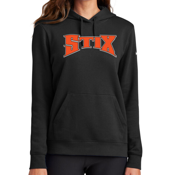 Stix Baseball 2026 Logo 1 - Women's Club Fleece Sleeve Swoosh Pullover Hoodie Thumbnail