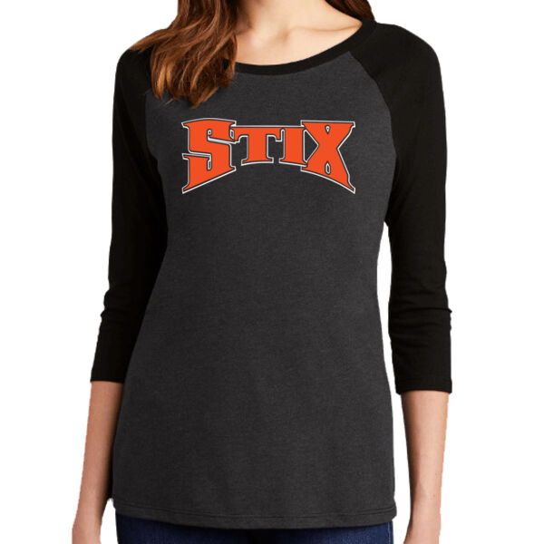 Stix Baseball 2026 Logo 1 - Women's Perfect Tri ® 3/4 Sleeve Raglan Thumbnail