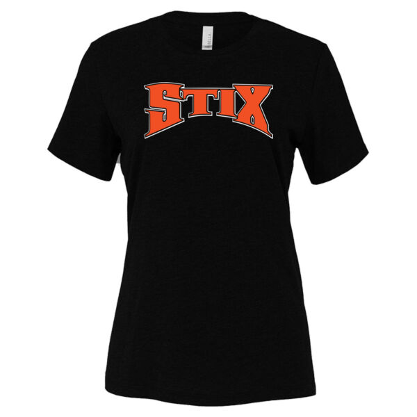 Stix Baseball 2026 Logo 1 - Women’s Relaxed Fit Heather CVC Tee Thumbnail