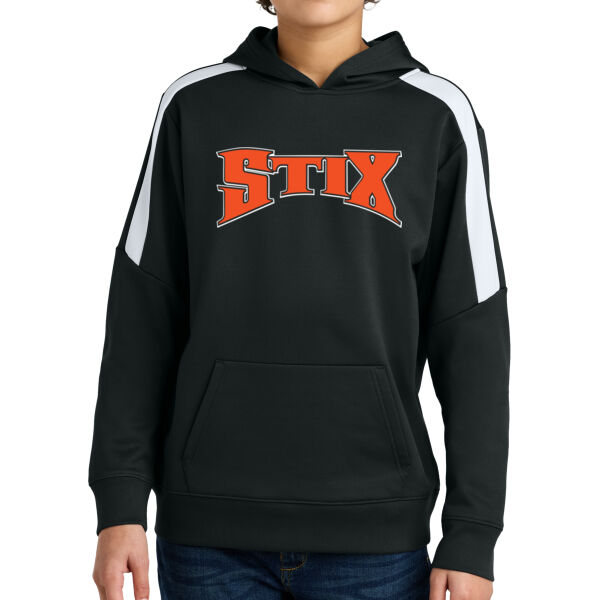 Stix Baseball 2026 Logo 1 - Youth Sport Wick ® Fleece United Pullover Hoodie Thumbnail