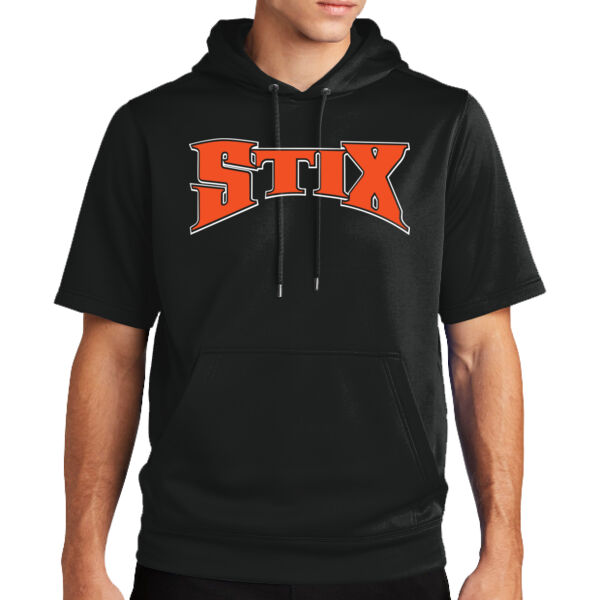 Stix Baseball 2026 Logo 1 - Sport Wick ® Fleece Short Sleeve Hooded Pullover Thumbnail