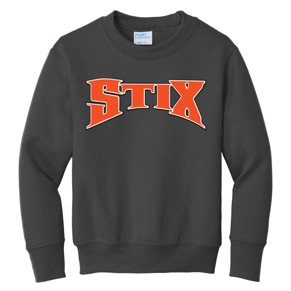 Stix Baseball 2026 Logo 1 - Youth Core Fleece Crewneck Sweatshirt Thumbnail