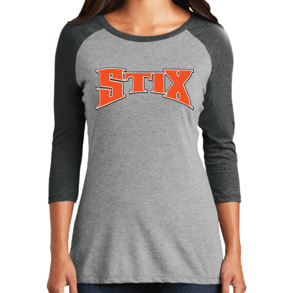Stix Baseball 2026 Logo 1 - Women's Perfect Tri ® 3/4 Sleeve Raglan Thumbnail