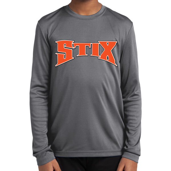 Stix Baseball 2026 Logo 1 - Youth Long Sleeve PosiCharge ® Competitor Tee Thumbnail