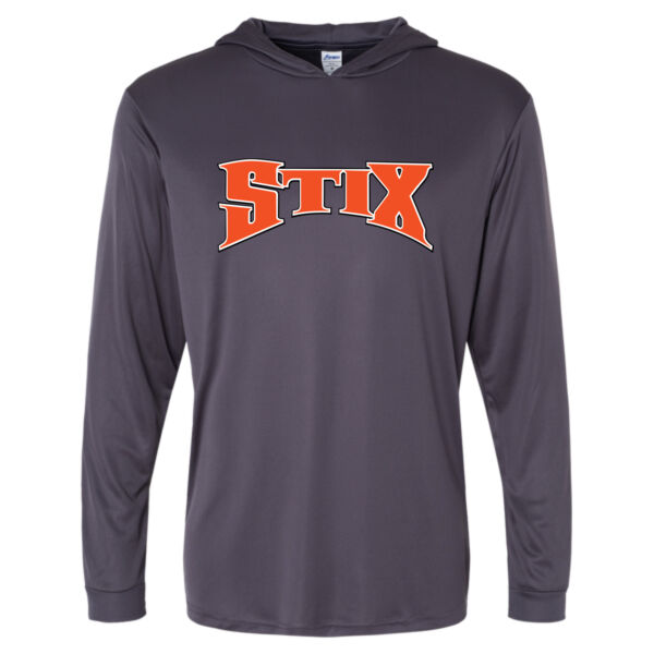 Stix Baseball 2026 Logo 1 - Unisex Bahama Performance Hooded Long Sleeve T-Shirt Thumbnail