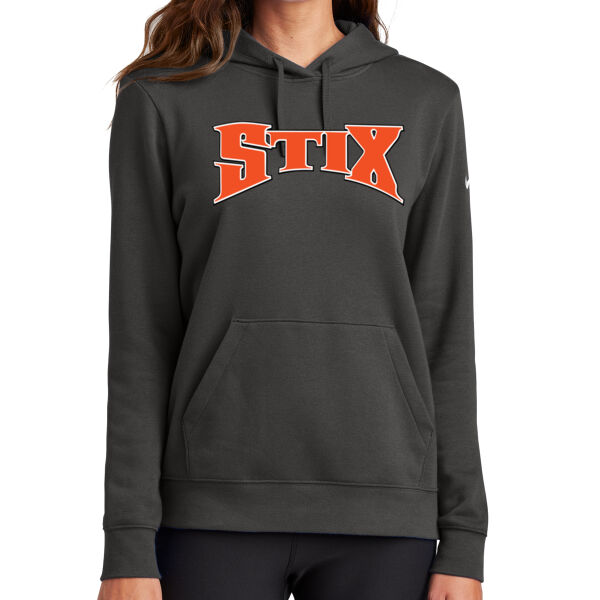 Stix Baseball 2026 Logo 1 - Women's Club Fleece Sleeve Swoosh Pullover Hoodie Thumbnail