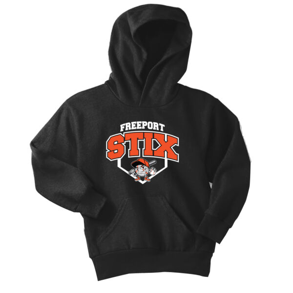 Stix Baseball 2026 Logo 2 - Youth Core Fleece Pullover Hooded Sweatshirt Thumbnail