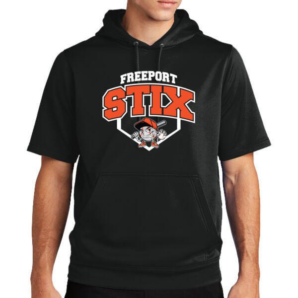 Stix Baseball 2026 Logo 2 - Sport Wick ® Fleece Short Sleeve Hooded Pullover Thumbnail