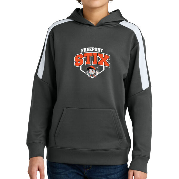 Stix Baseball 2026 Logo 2 - Youth Sport Wick ® Fleece United Pullover Hoodie Thumbnail