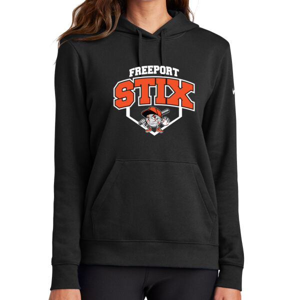 Stix Baseball 2026 Logo 2 - Women's Club Fleece Sleeve Swoosh Pullover Hoodie Thumbnail