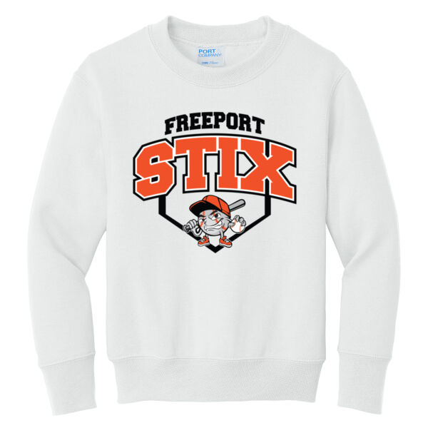 Stix Baseball 2026 Logo 2 - Youth Core Fleece Crewneck Sweatshirt Thumbnail
