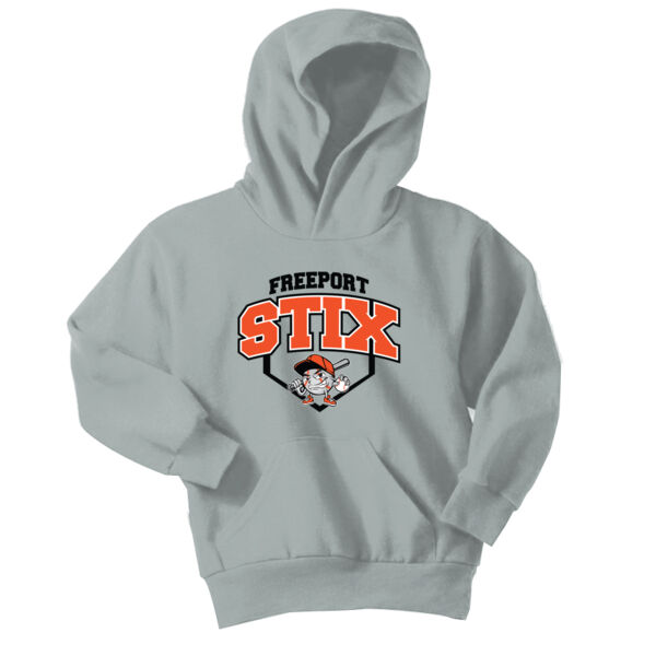 Stix Baseball 2026 Logo 2 - Youth Core Fleece Pullover Hooded Sweatshirt Thumbnail