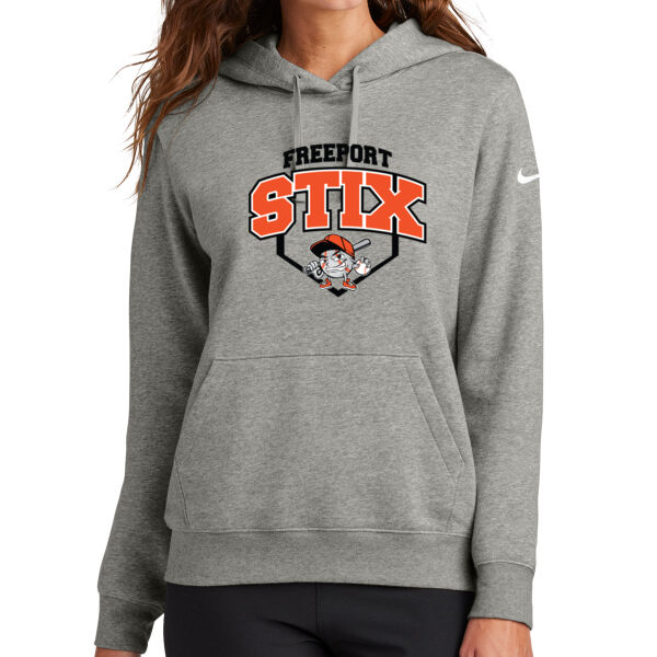Stix Baseball 2026 Logo 2 - Women's Club Fleece Sleeve Swoosh Pullover Hoodie Thumbnail