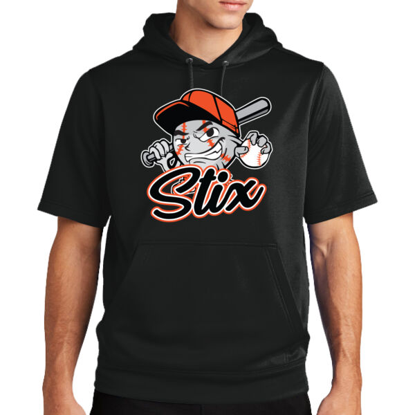 Stix Baseball 2026 Logo 3 - Sport Wick ® Fleece Short Sleeve Hooded Pullover Thumbnail