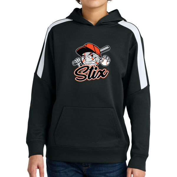 Stix Baseball 2026 Logo 3 - Youth Sport Wick ® Fleece United Pullover Hoodie Thumbnail