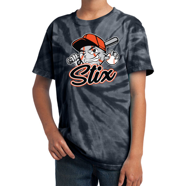 Stix Baseball 2026 Logo 3 - Youth Tie Dye Tee Thumbnail