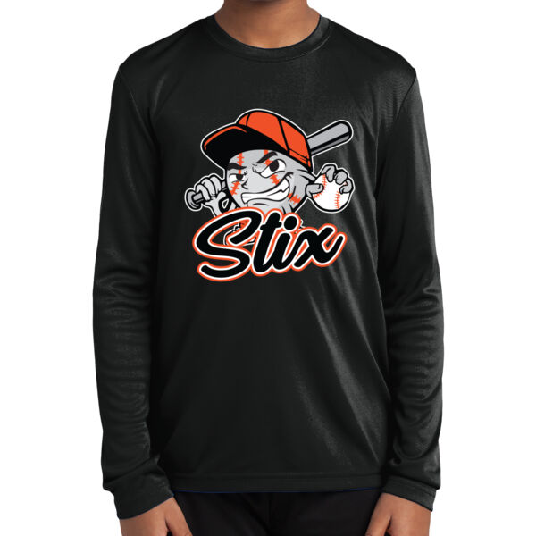 Stix Baseball 2026 Logo 3 - Youth Long Sleeve PosiCharge ® Competitor Tee Thumbnail