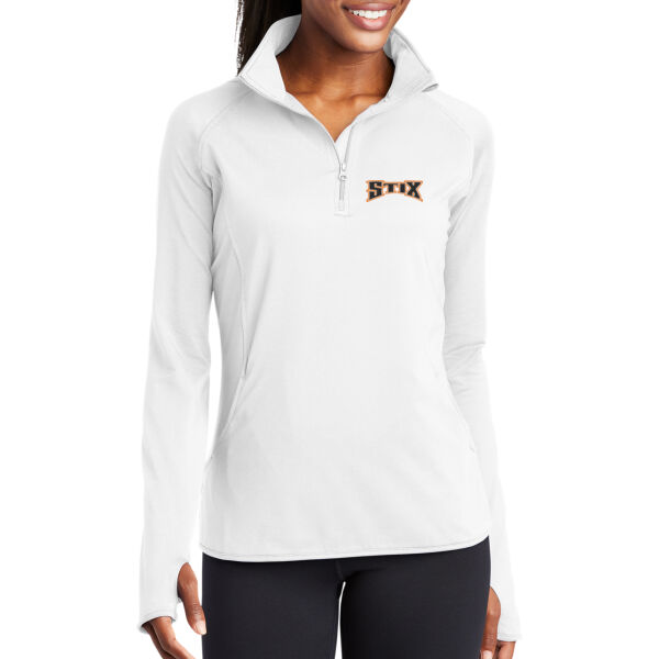 Stix Baseball 2026 Embroidered 1 - Women's Sport Wick ® Stretch 1/4 Zip Pullover Thumbnail