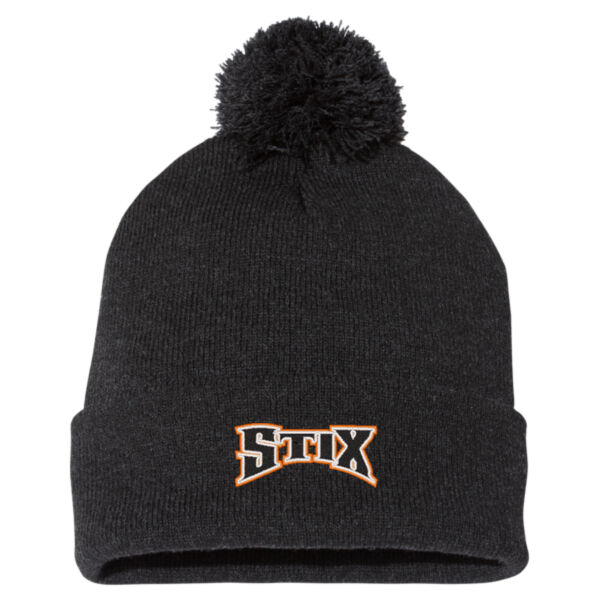 Stix Baseball 2026 Embroidered 1 - 12" Pom-Pom Cuffed Beanie Thumbnail
