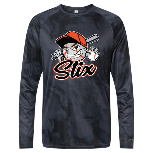 Stix Baseball 2026 Logo 3 - Cabo Camo Performance Long Sleeve T-Shirt Thumbnail