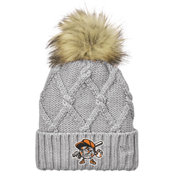 Stix Baseball 2026 Embroidered 3 - Faux Fur Pom Beanie 2 Thumbnail